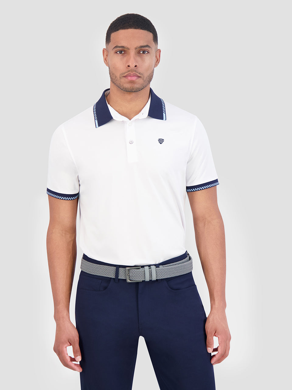 Polos Ben Sherman Checker Rib Air Pique Sports Fit Blanche | RSC-62822192